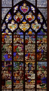 Fenster w12 mit Szenen aus dem Leben Christi nach der Kreuzigung von French School