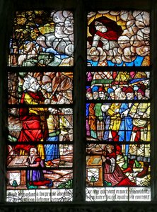 Fenster w130, Moses erhält die Gesetzestafeln