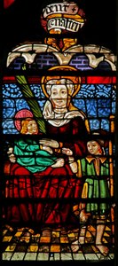 Fenster w132, St. Anna, Maria und Christus von French School