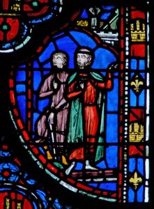 Fenster w13 Mordechai am Palast Esth II 19 von French School