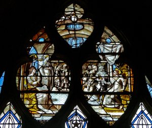 Fenster w13, Jesus mit Martha und Maria von French School