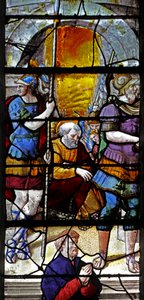 Fenster w13, das den heiligen Petrus darstellt von French School