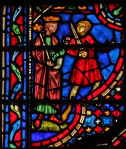 Fenster w14 David befiehlt, Bathseba vor ihn zu bringen II Sam XI 4 von French School