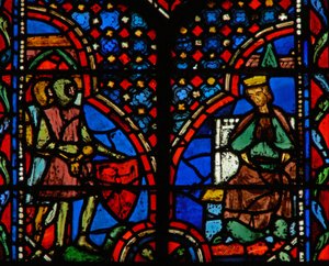 Fenster w14 Saul erfährt, dass David nach Gat geflohen ist I Sam XXVII 4
