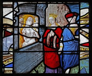 Fenster w15 mit der Heiligen Katharina und der Kaiserin