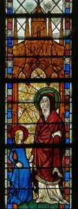 Fenster w17, das St. Anna und die Jungfrau Maria darstellt von French School