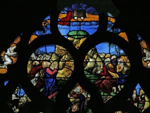 Fenster w17, die Himmelfahrt darstellend