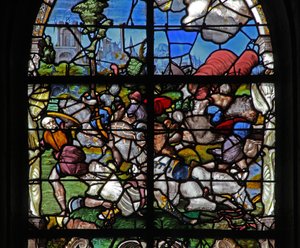 Fenster w18 mit der Bekehrung des Heiligen Paulus