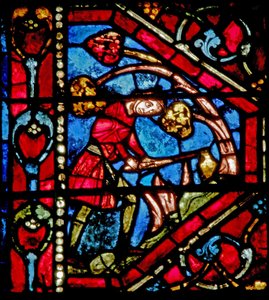Fenster w19, Geschichte der Arche Noah: Noah pflanzt den Weinstock von French School