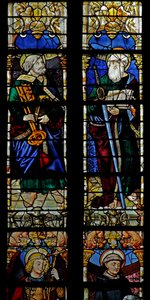 Fenster w1 zeigt St. Peter und St. Paulus von French School