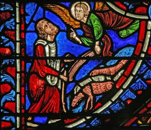Fenster w1, Verkündigung an Joachim