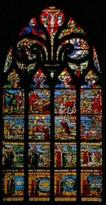 Fenster w1, Darstellung der Schöpfung und der Erlösung