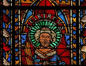 Fenster w201, St. Cyriacus darstellend