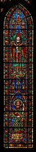 Fenster w201, St. Stephanus und St. Clemens darstellend von French School