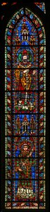 Fenster w201, St. Vinzenz und Urban I. darstellend von French School