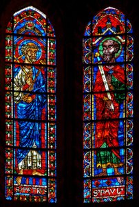 Fenster w202 Darstellung von St. Peter und St. Paul von French School