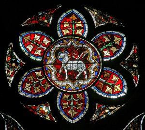 Fenster w202 mit dem Agnus Dei von French School