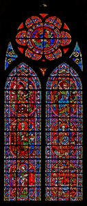 Fenster w203, die Verkündigung und Kindheit Christi darstellend von French School
