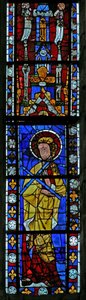 Fenster w204 mit einem Apostel von French School