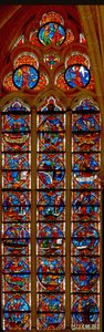 Fenster w204, Szenen aus dem Leben des Heiligen Martin darstellend von French School