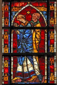Fenster w205, zwei Figuren darstellend von French School