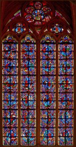 Fenster w207, Adam und Eva, Kain und Abel darstellend von French School