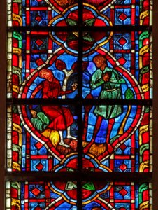 Fenster w207, Adam weint? darstellend von French School
