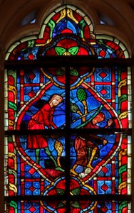 Fenster w207 zeigt die Bestrafung von Lamech von French School