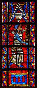 Fenster w207 zeigt einen Stifter - Ritter von French School
