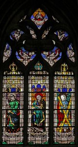 Fenster w208, St. Peter, St. Paul und St. Andreas von French School