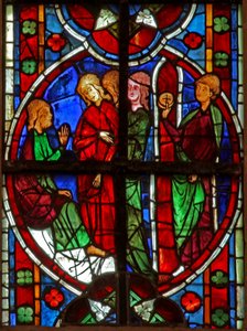 Fenster w209 zeigt Heiliger Nikolaus wird von Frauen verführt