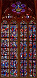 Fenster w209 zeigt Szenen aus dem Leben des Heiligen Nikolaus von French School