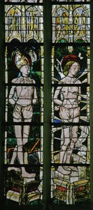 Fenster w20, Darstellung von St. Blasius und St. Sebastian