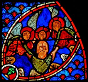 Fenster w20 Darstellung der Seele des Heiligen Johannes des Täufers, die in den Himmel aufgenommen wird
