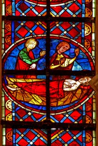 Fenster w211 zeigt den Tod des St. Vincent von French School