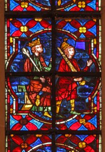 Fenster w212, Darstellung eines Königs und eines Soldaten von French School