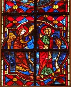 Fenster w212, Darstellung der Verkündigung an Zacharias im Tempel