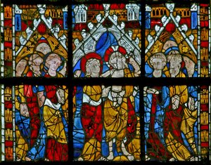 Fenster w217 mit dem zweifelnden Heiligen Thomas