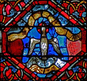 Fenster w21, der Geist Gottes über den Wassern bei der Schöpfung von French School