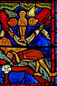 Fenster w21 Darstellung des Todes der Heiligen Maria die Ägypterin von French School