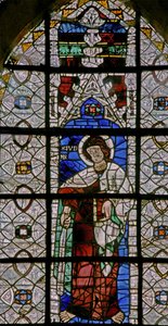 Fenster w227 mit dem Heiligen Judas Iskariot (eine seltene Darstellung von Judas als Heiliger) von French School