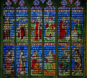 Fenster w227 zeigt das Fenster von St. Peter und St. Paul