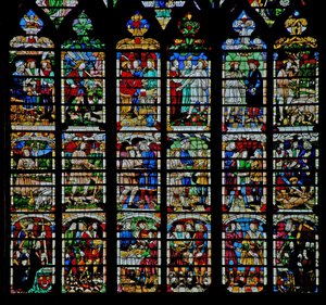 Fenster w232 zeigt Szenen aus der Geschichte von Daniel von French School