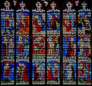 Fenster w233 zeigt das Fenster von St. Sebastian