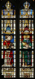 Fenster w237, Darstellung von St. Laurentius und St. Denis von French School