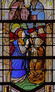 Fenster w25 mit einer Szene aus dem Leben der Heiligen Elisabeth von Ungarn