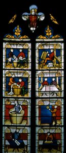 Fenster w25 zeigt das Tuchhändlerfenster von French School