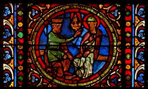 Fenster w2 mit St. Germain und König Childebert