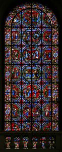 Fenster Nr. 2, Darstellung von Szenen aus dem Leben von St. Petrus von French School