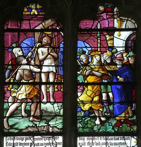 Fenster w2 mit Darstellung des Todes von St. Caprais